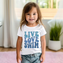 Load image into Gallery viewer, Live Love Swim Wave Toddler Tee