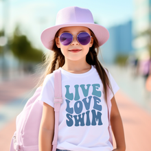 Load image into Gallery viewer, Live Love Swim Wave Youth T-shirt