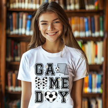 Load image into Gallery viewer, Game Day Soccer Coquette Teen T-shirt