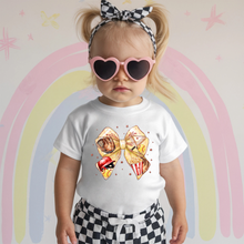 Load image into Gallery viewer, Vintage Softball Bow Baby Tee