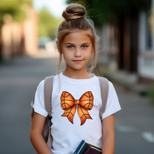 Load image into Gallery viewer, Basketball Bow Youth T-shirt