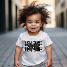 Load image into Gallery viewer, Cross Country Stacked Coquette Baby Tee