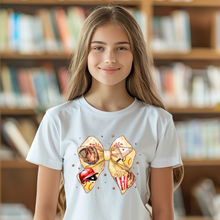 Load image into Gallery viewer, Vintage Softball Bow Teen T-shirt