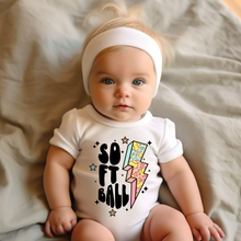 Load image into Gallery viewer, Softball Lightning Baby Onesie