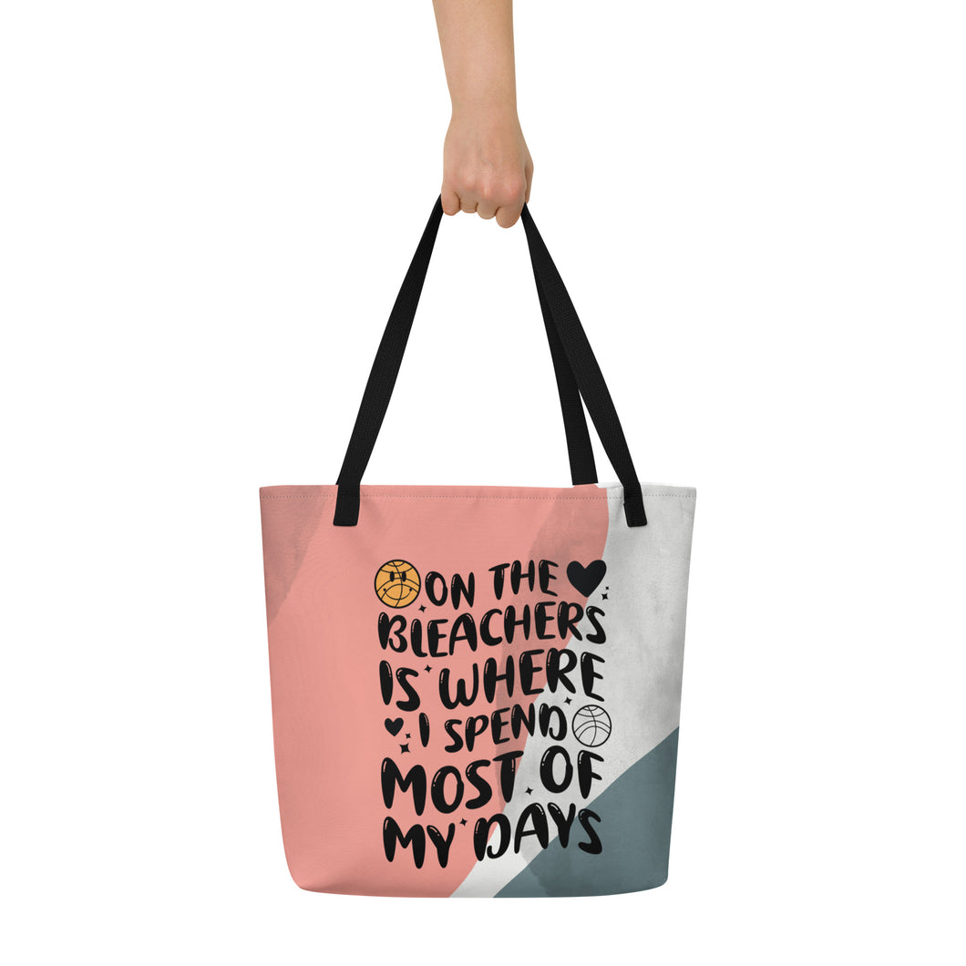 Basketball Bleachers All-Over Print Large Tote Bag