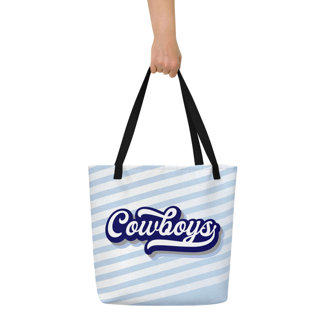 Cowboys Retro All-Over Print Large Tote Bag(NFL)