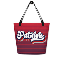 Load image into Gallery viewer, Patriots Retro All-Over Print Large Tote Bag(NFL)