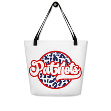 Load image into Gallery viewer, Patriots Cheeta All-Over Print Large Tote Bag(NFL)
