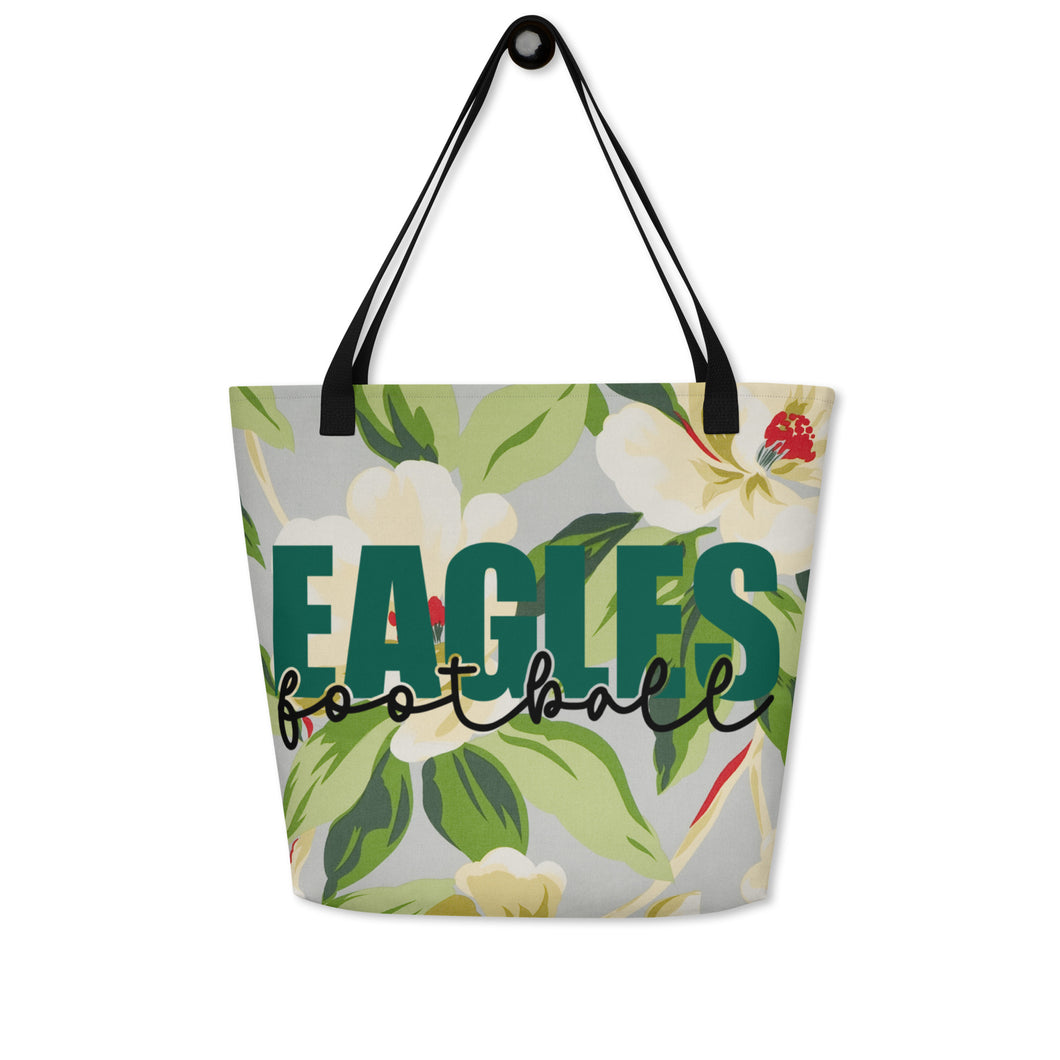 Eagles Knockout All-Over Print Large Tote Bag(NFL)