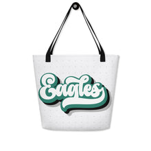 Load image into Gallery viewer, Eagles Retro All-Over Print Large Tote Bag(NFL)