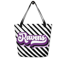 Load image into Gallery viewer, Ravens Retro All-Over Print Large Tote Bag(NFL)