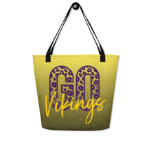 Load image into Gallery viewer, Go Vikings All-Over Print Large Tote Bag(NFL)