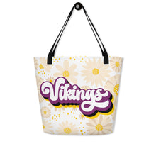 Load image into Gallery viewer, Vikings Retro All-Over Print Large Tote Bag(NFL)