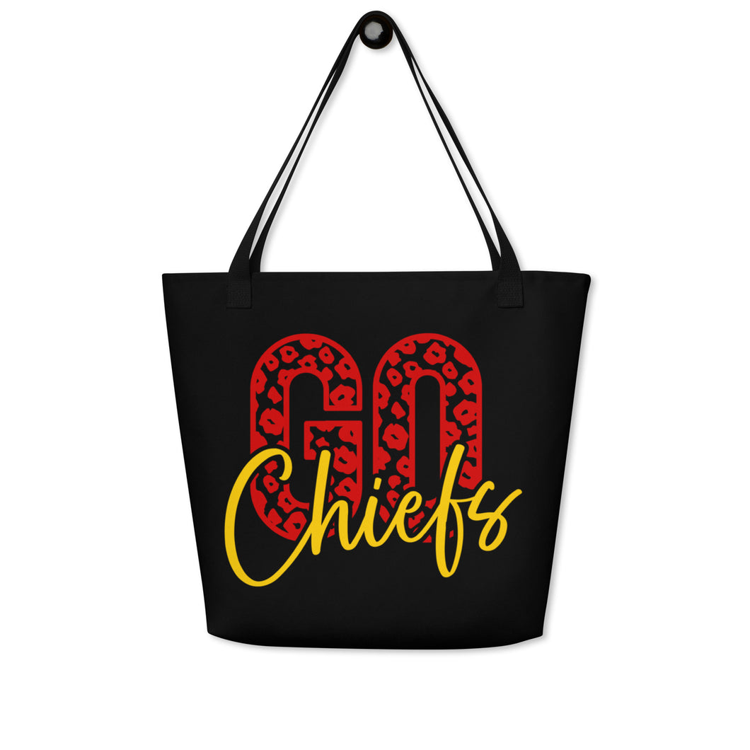 Go Chiefs All-Over Print Large Tote Bag(NFL)