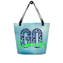 Load image into Gallery viewer, Go Seahawks All-Over Print Large Tote Bag(NFL)