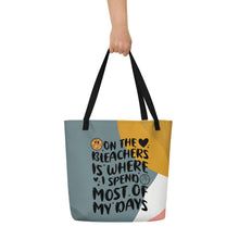 Load image into Gallery viewer, Basketball Bleachers All-Over Print Large Tote Bag

