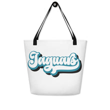 Load image into Gallery viewer, Jaguars Retro All-Over Print Large Tote Bag(NFL)