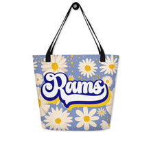 Load image into Gallery viewer, Rams Retro All-Over Print Large Tote Bag(NFL)