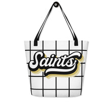 Load image into Gallery viewer, Saints Retro All-Over Print Large Tote Bag(NFL)