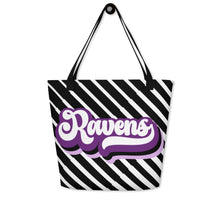 Load image into Gallery viewer, Ravens Retro All-Over Print Large Tote Bag(NFL)