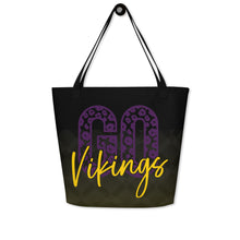 Load image into Gallery viewer, Go Vikings All-Over Print Large Tote Bag(NFL)