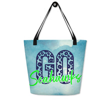 Load image into Gallery viewer, Go Seahawks All-Over Print Large Tote Bag(NFL)