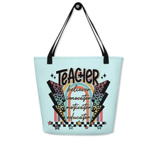 Load image into Gallery viewer, Teacher Inspiration All-Over Print Large Tote Bag
