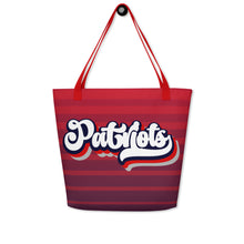 Load image into Gallery viewer, Patriots Retro All-Over Print Large Tote Bag(NFL)