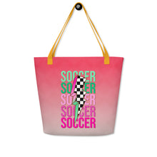 Load image into Gallery viewer, Soccer All-Over Print Large Tote Bag