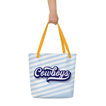 Load image into Gallery viewer, Cowboys Retro All-Over Print Large Tote Bag(NFL)