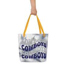Load image into Gallery viewer, Cowboys Wave All-Over Print Large Tote Bag(NFL)
