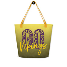 Load image into Gallery viewer, Go Vikings All-Over Print Large Tote Bag(NFL)
