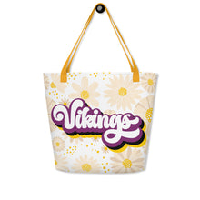 Load image into Gallery viewer, Vikings Retro All-Over Print Large Tote Bag(NFL)
