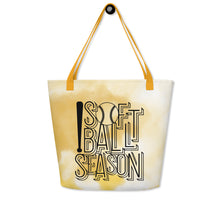 Load image into Gallery viewer, Softball Season Large Tote Bag

