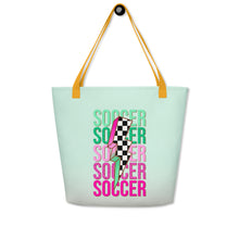 Load image into Gallery viewer, Soccer All-Over Print Large Tote Bag
