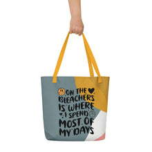 Load image into Gallery viewer, Basketball Bleachers All-Over Print Large Tote Bag