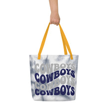 Load image into Gallery viewer, Cowboys Wave All-Over Print Large Tote Bag(NFL)

