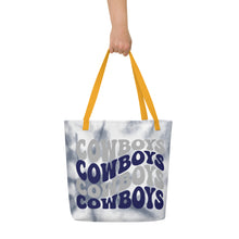 Load image into Gallery viewer, Cowboys Wave All-Over Print Large Tote Bag(NFL)