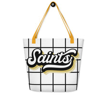 Load image into Gallery viewer, Saints Retro All-Over Print Large Tote Bag(NFL)