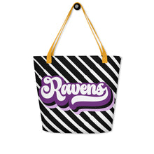 Load image into Gallery viewer, Ravens Retro All-Over Print Large Tote Bag(NFL)