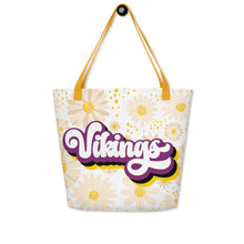 Load image into Gallery viewer, Vikings Retro All-Over Print Large Tote Bag(NFL)