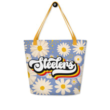 Load image into Gallery viewer, Steelers Retro All-Over Print Large Tote Bag(NFL)