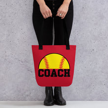 Load image into Gallery viewer, Softball Coach Tote bag