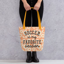 Load image into Gallery viewer, Soccer Favorite Season Tote bag