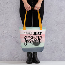 Load image into Gallery viewer, You Just Got Served Tennis Tote bag