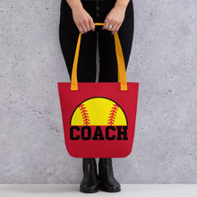Load image into Gallery viewer, Softball Coach Tote bag