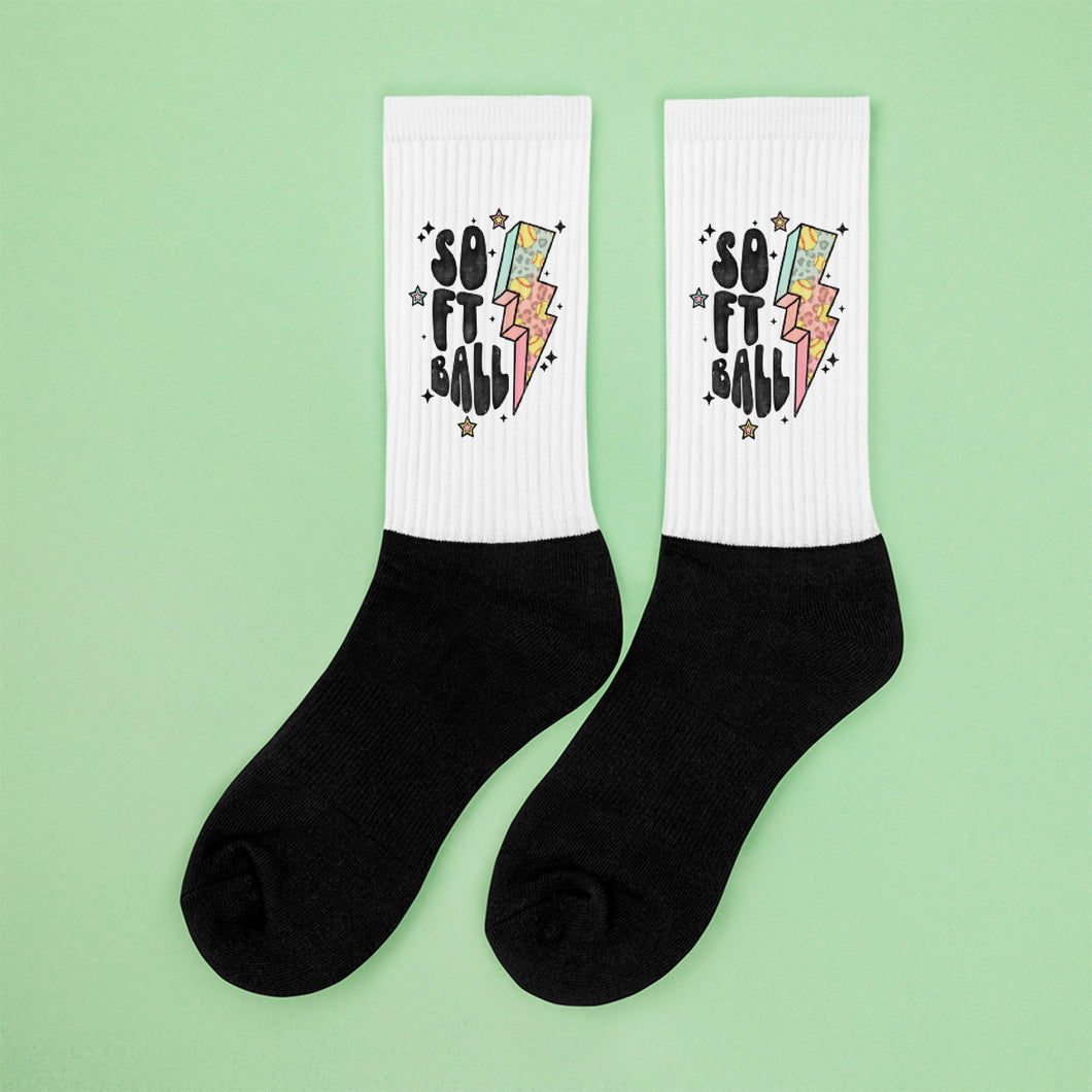 Softball Grunge Socks