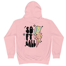 Load image into Gallery viewer, Softball Grunge Youth Hoodie
