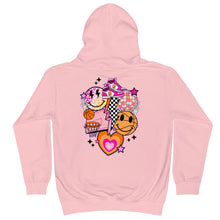 Load image into Gallery viewer, Basketball Retro Pink Youth Hoodie
