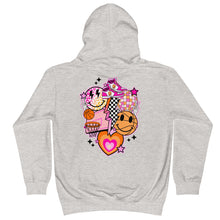 Load image into Gallery viewer, Basketball Retro Pink Youth Hoodie
